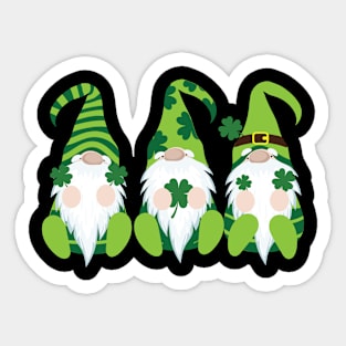 Irish Gnomes St Patricks Day Gnome Shamrock Sticker